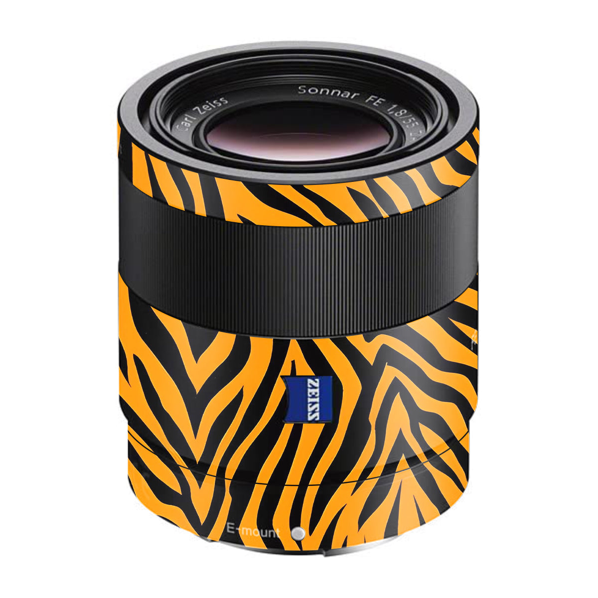 Zebra Gold Pattern Sony FE 55mm F/1.8 ZA Camera Lens Skin