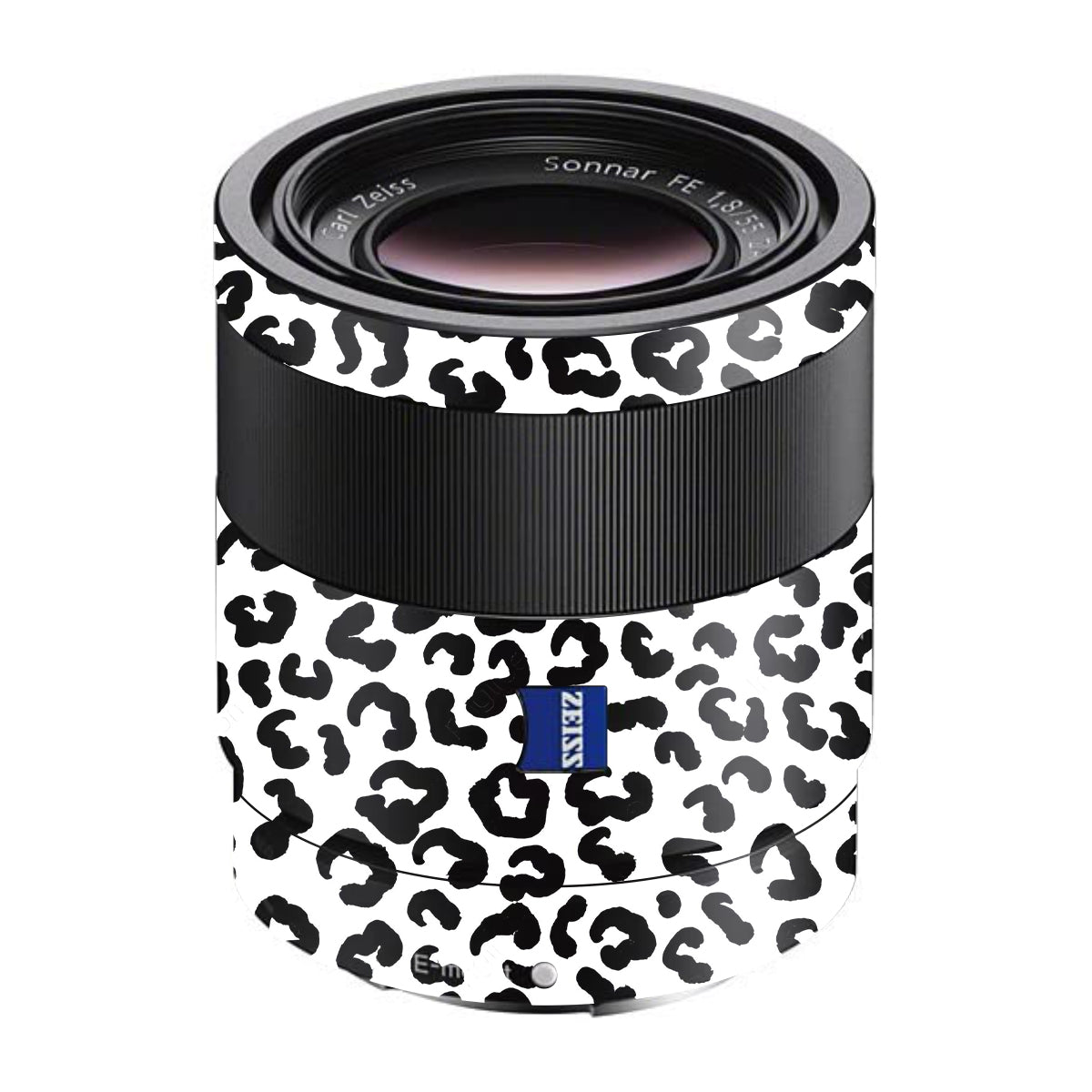 White Leopard Sony FE 55mm F/1.8 ZA Camera Lens Skin