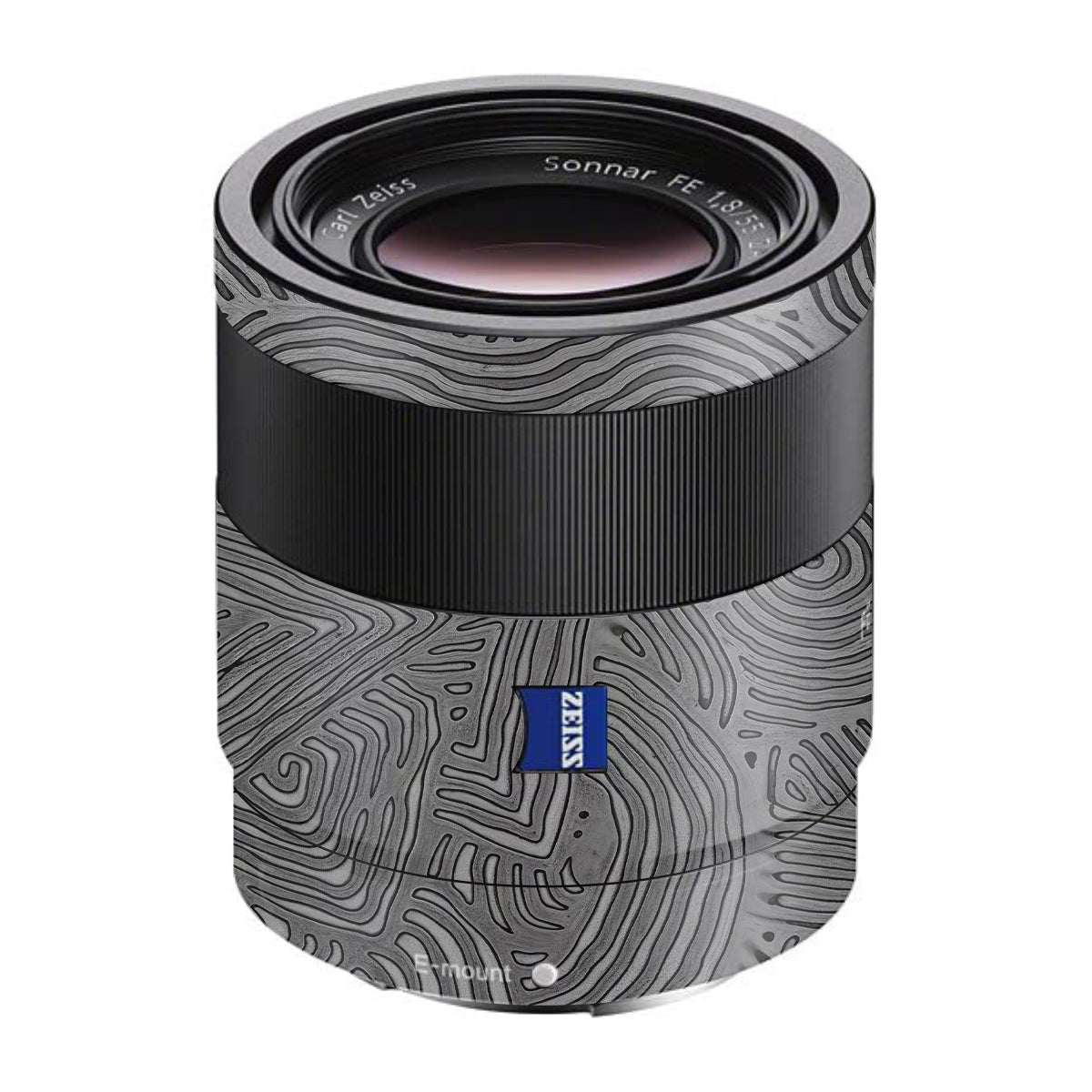 Monochrome Line Maze Sony FE 55mm F/1.8 ZA Camera Lens Skin