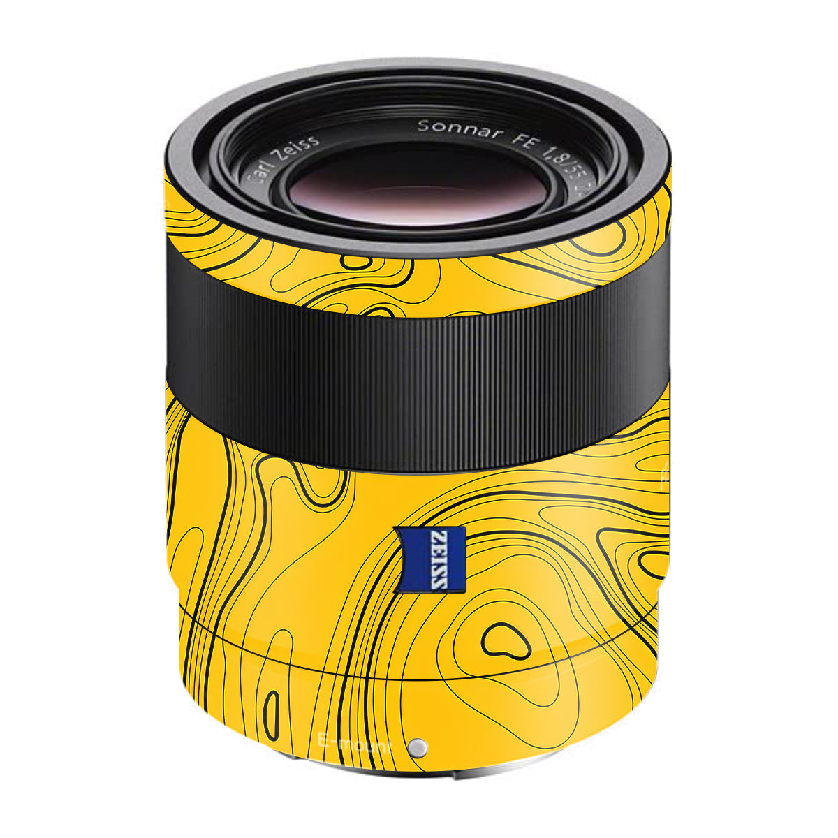 Topographic Map Pattern Sony FE 55mm F/1.8 ZA Camera Lens Skin