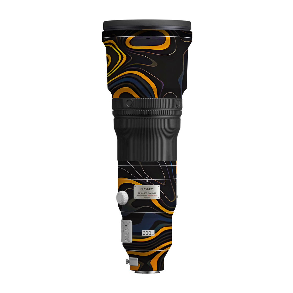 Amber Topographic Waves Sony FE 600mm F/4 GM OSS Camera Lens Skin