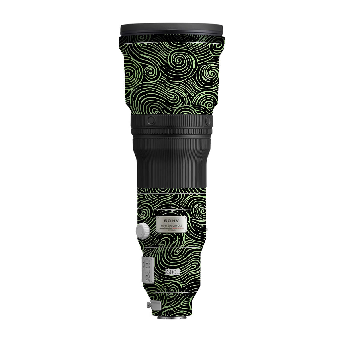 Green Spirals Sony FE 600mm F/4 GM OSS Camera Lens Skin