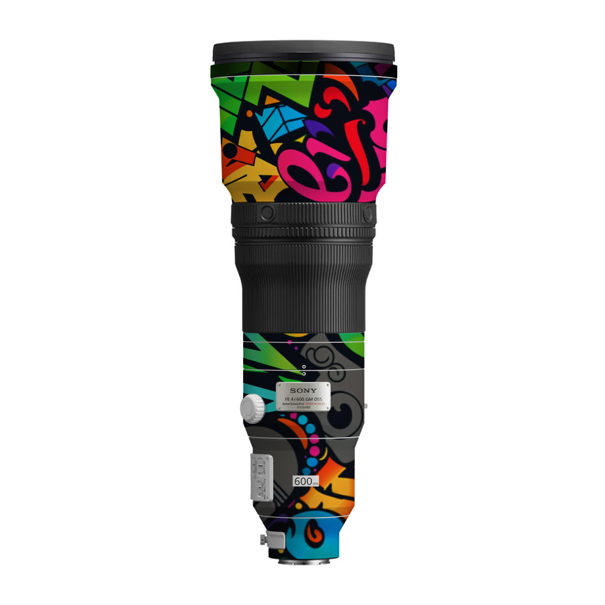 Colorful Urban Street Art Lettering Sony FE 600mm F/4 GM OSS Camera Lens Skin