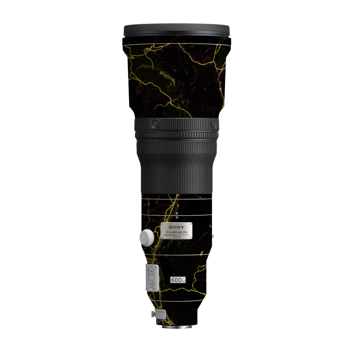 Electric Gold Veins Sony FE 600mm F/4 GM OSS Camera Lens Skin