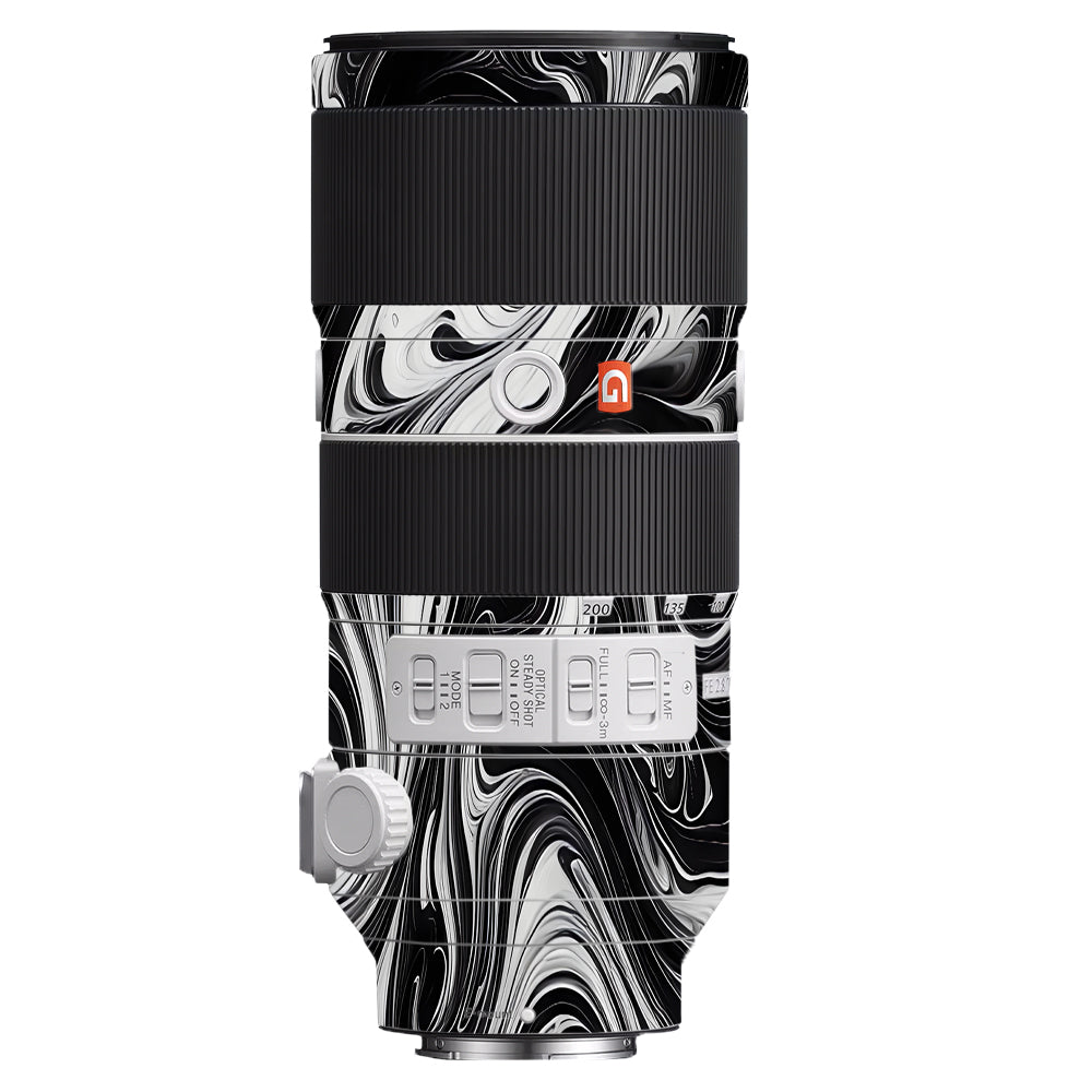 Black and White Marble Sony FE 70–200mm f/2.8 GM OSS Camera Lens Skin
