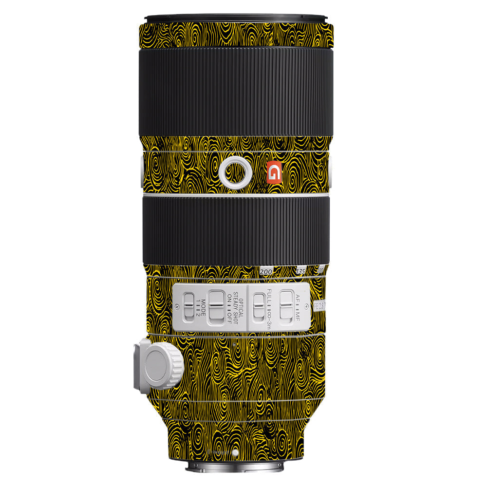 Yellow Spirals Sony 70-200mm Camera Lens Skin