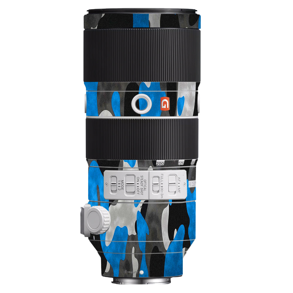 Blue Grey Camo Sony FE 70–200mm f/2.8 GM OSS Camera Lens Skin