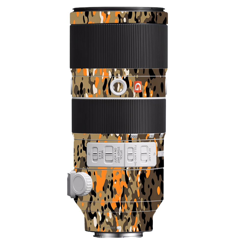 Orange Brown Spot Sony 70-200mm Camera Lens Skin