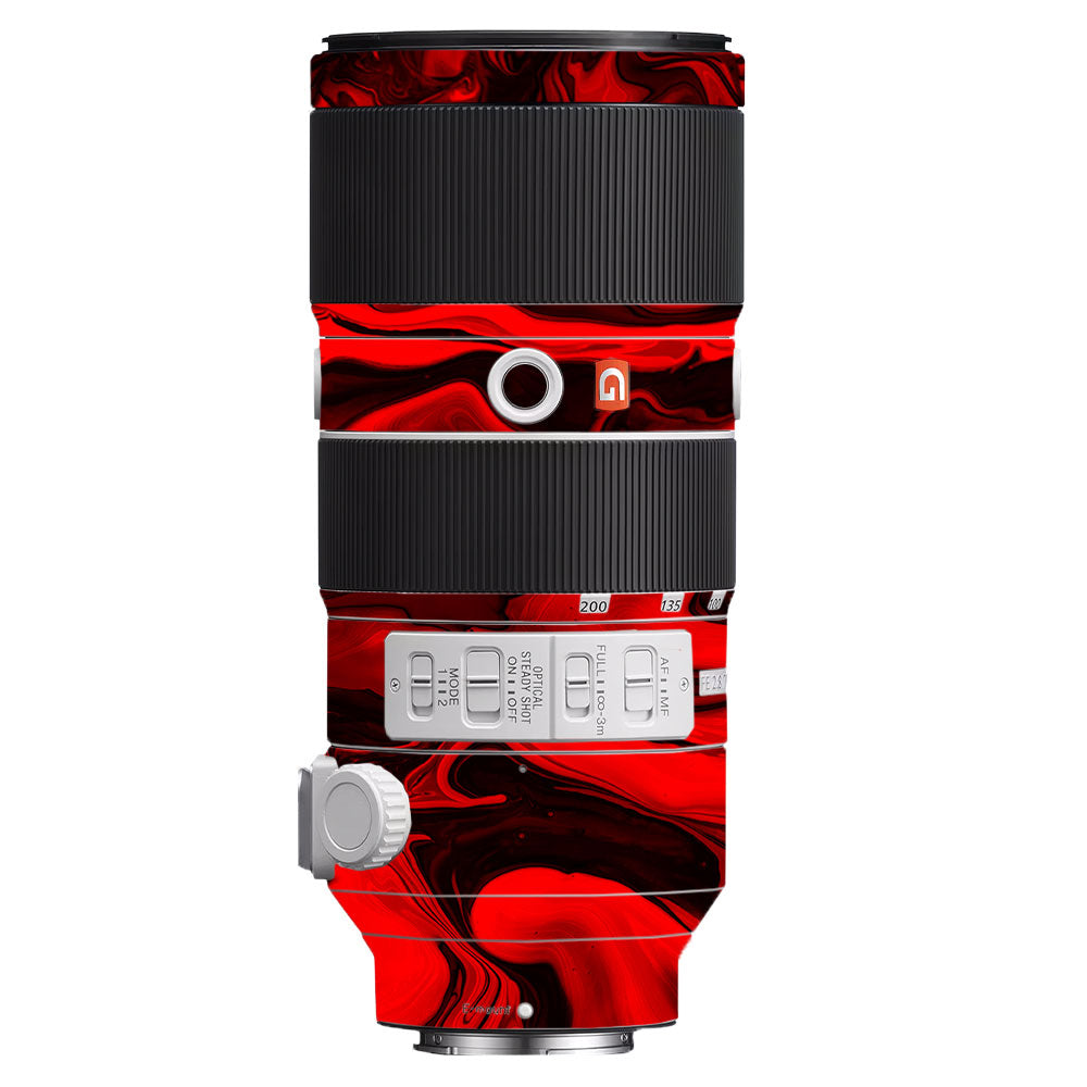 Red Lava Flow Sony FE 70–200mm f/2.8 GM OSS Camera Lens Skin