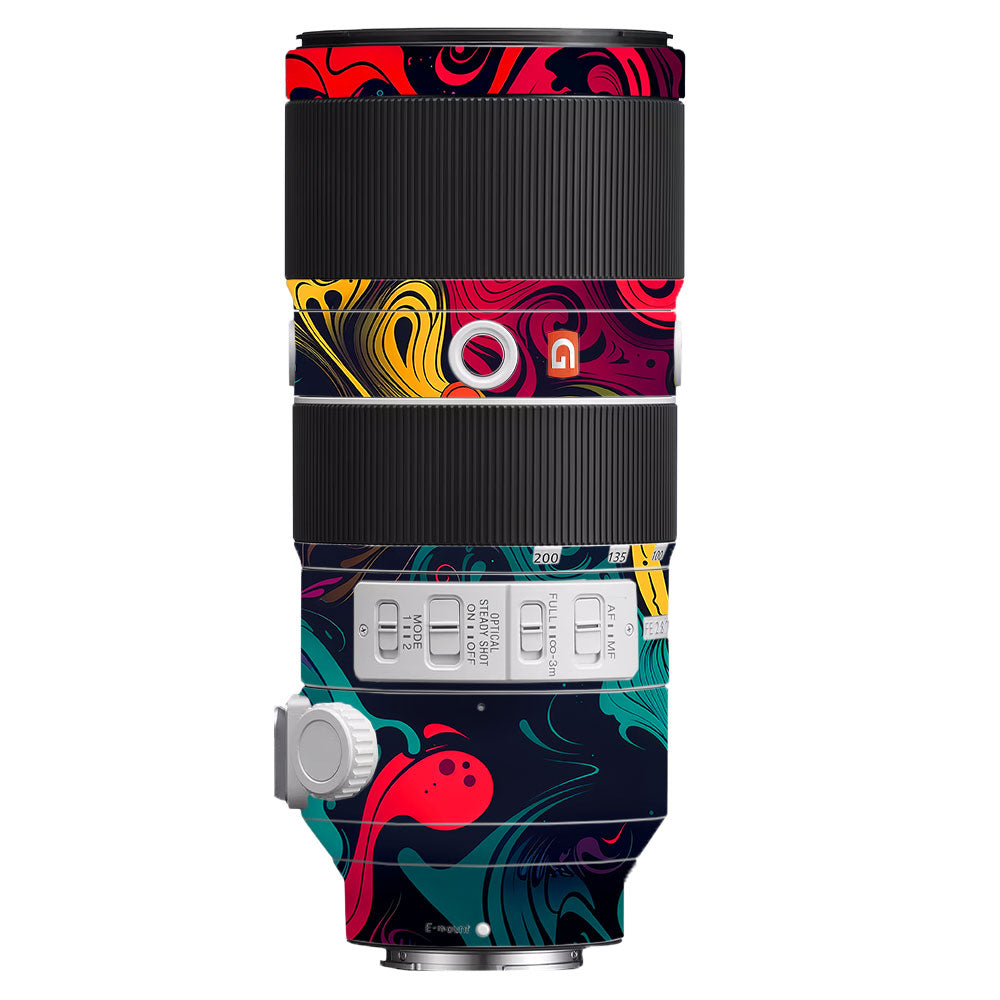 Psychedelic Color Swirl Sony FE 70–200mm f/2.8 GM OSS Camera Lens Skin