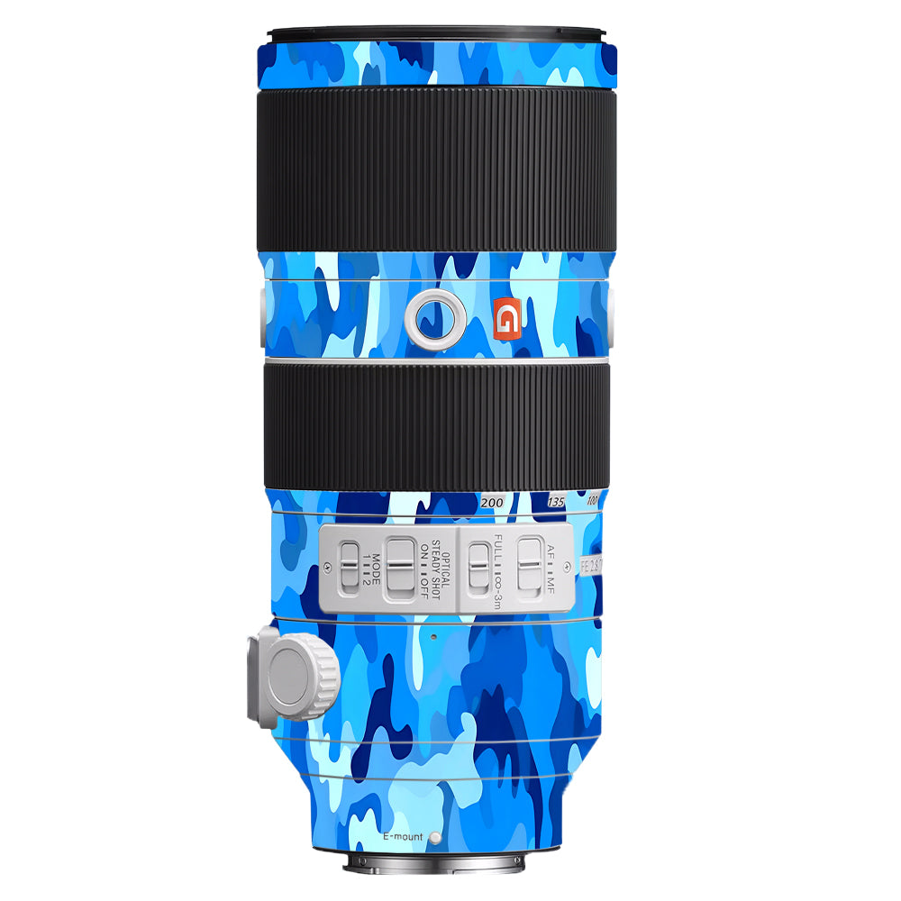 Arctic Blue Camo Pattern Sony FE 70–200mm f/2.8 GM OSS Camera Lens Skin