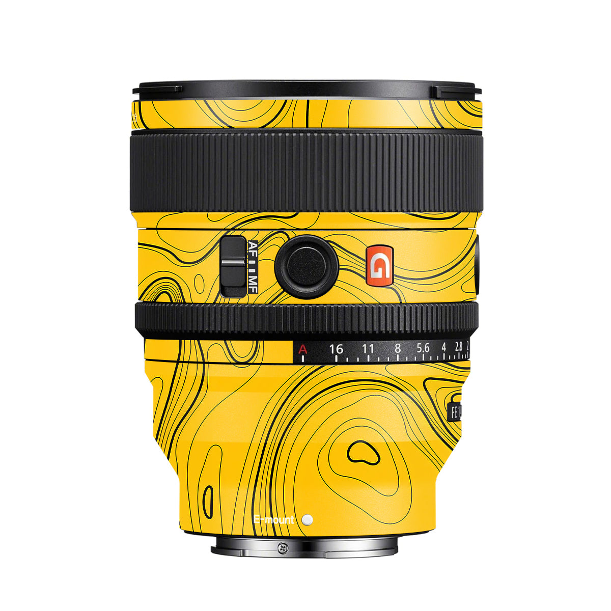 Topographic Map Pattern Sony FE 85mm F/1.4 GM II Camera Lens Skin