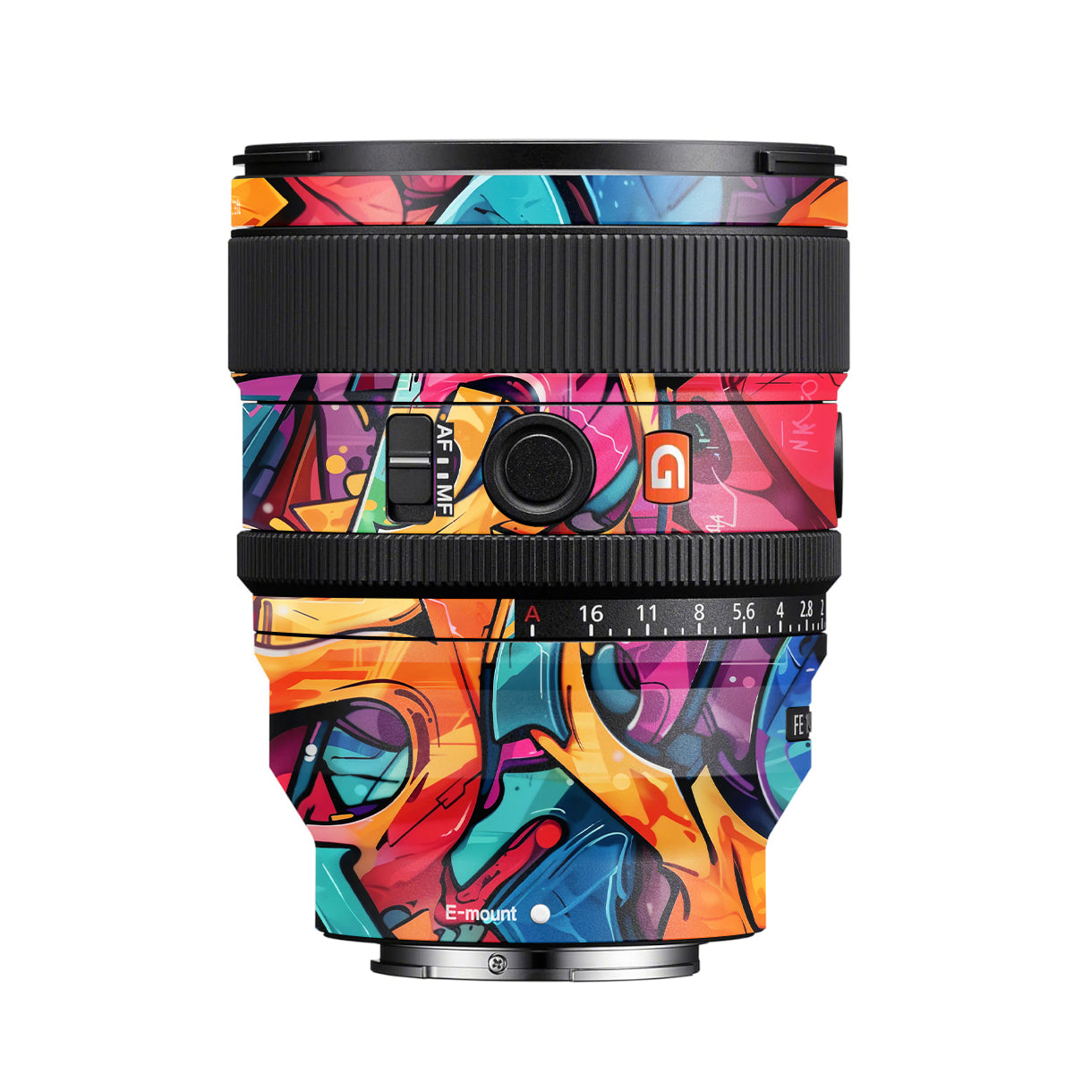 Urban Graffiti Explosion Sony FE 85mm F/1.4 GM II Camera Lens Skin