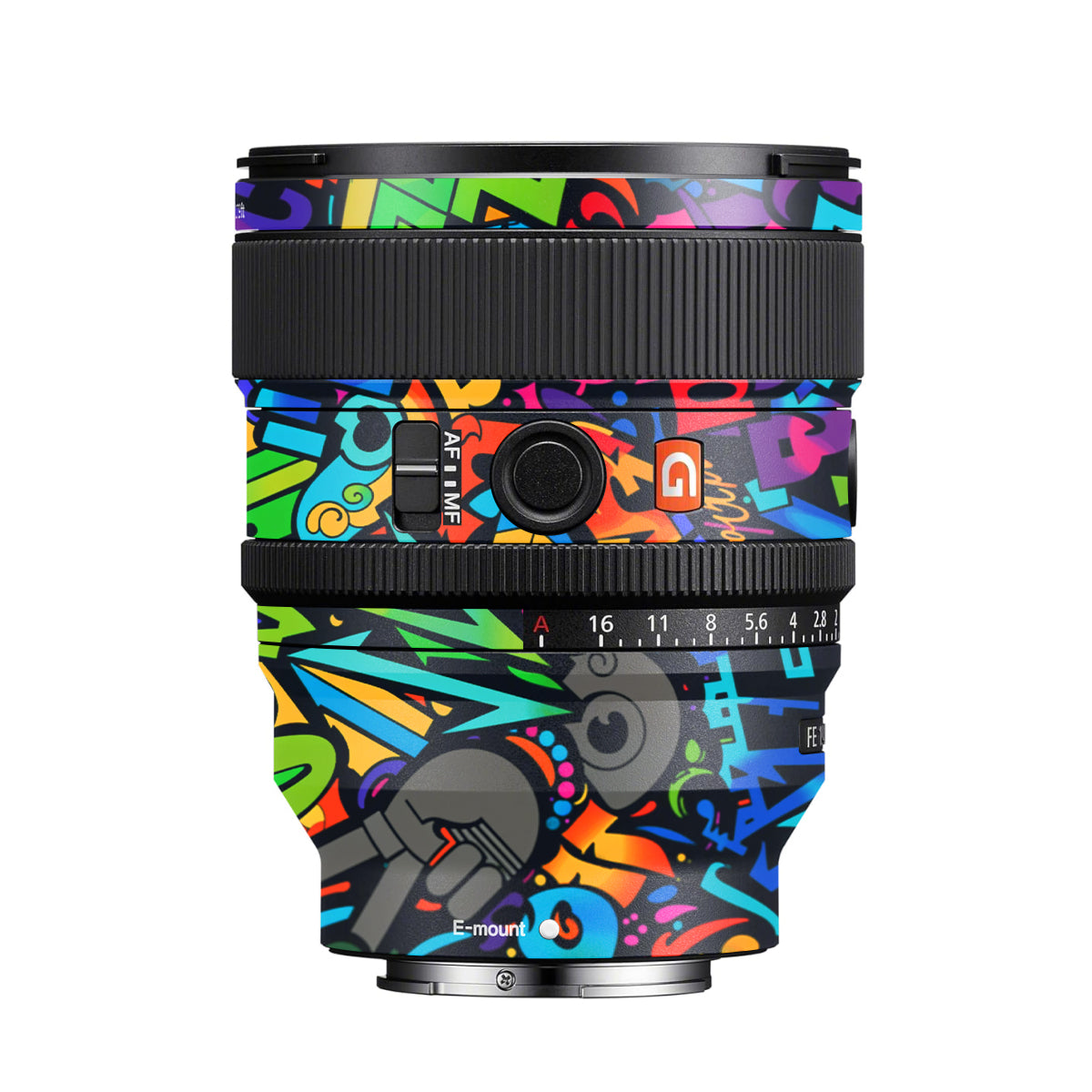 Colorful Urban Street Art Lettering Sony FE 85mm F/1.4 GM II Camera Lens Skin