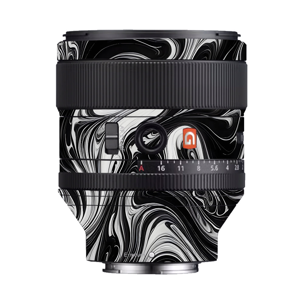 Black and White Marble Sony FE 85mm f/1.4 GM Camera Lens Skin