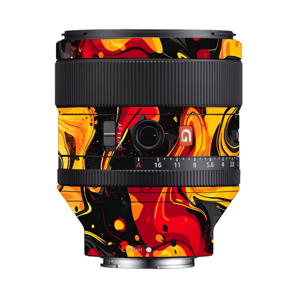 Lava Burst Sony FE 85mm f/1.4 GM Camera Lens Skin
