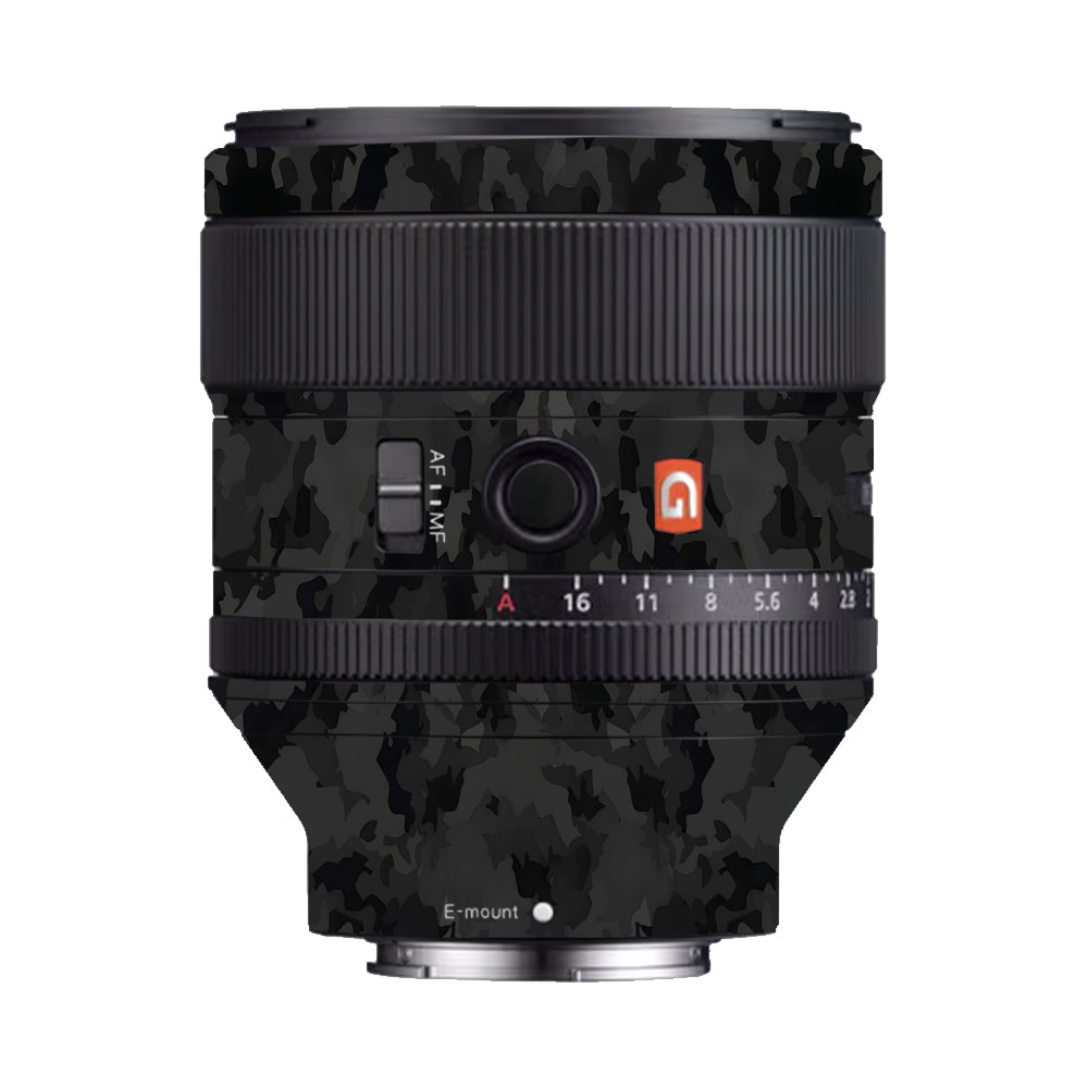 Black Camouflage Sony FE 85mm f/1.4 GM Camera Lens Skin