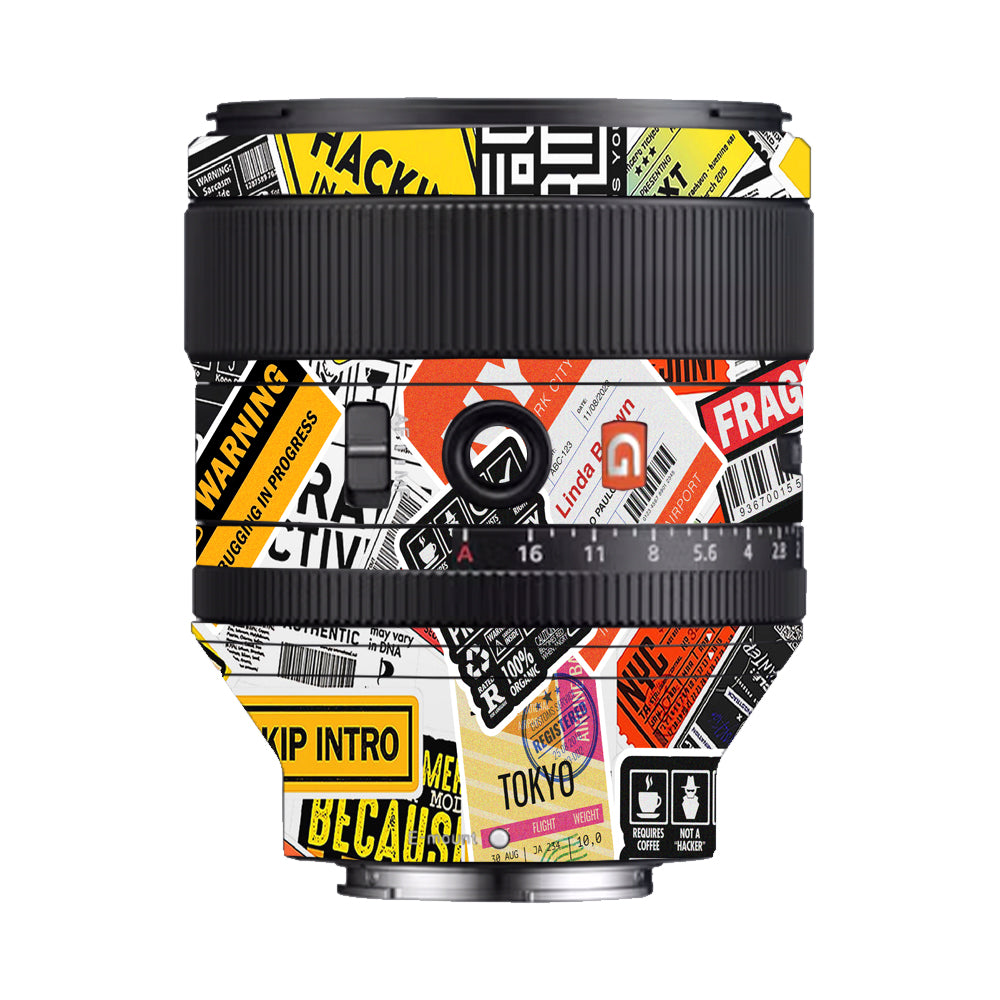 Tech Aesthetic Sticker Collage Sony FE 85mm f/1.4 GM Camera Lens Skin