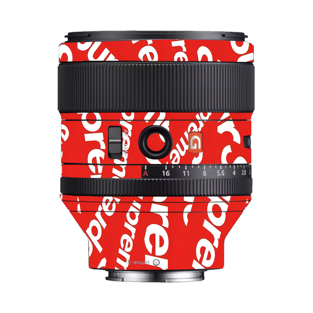 Supreme Red Sony 85mm 1.4 Camera Lens Skin