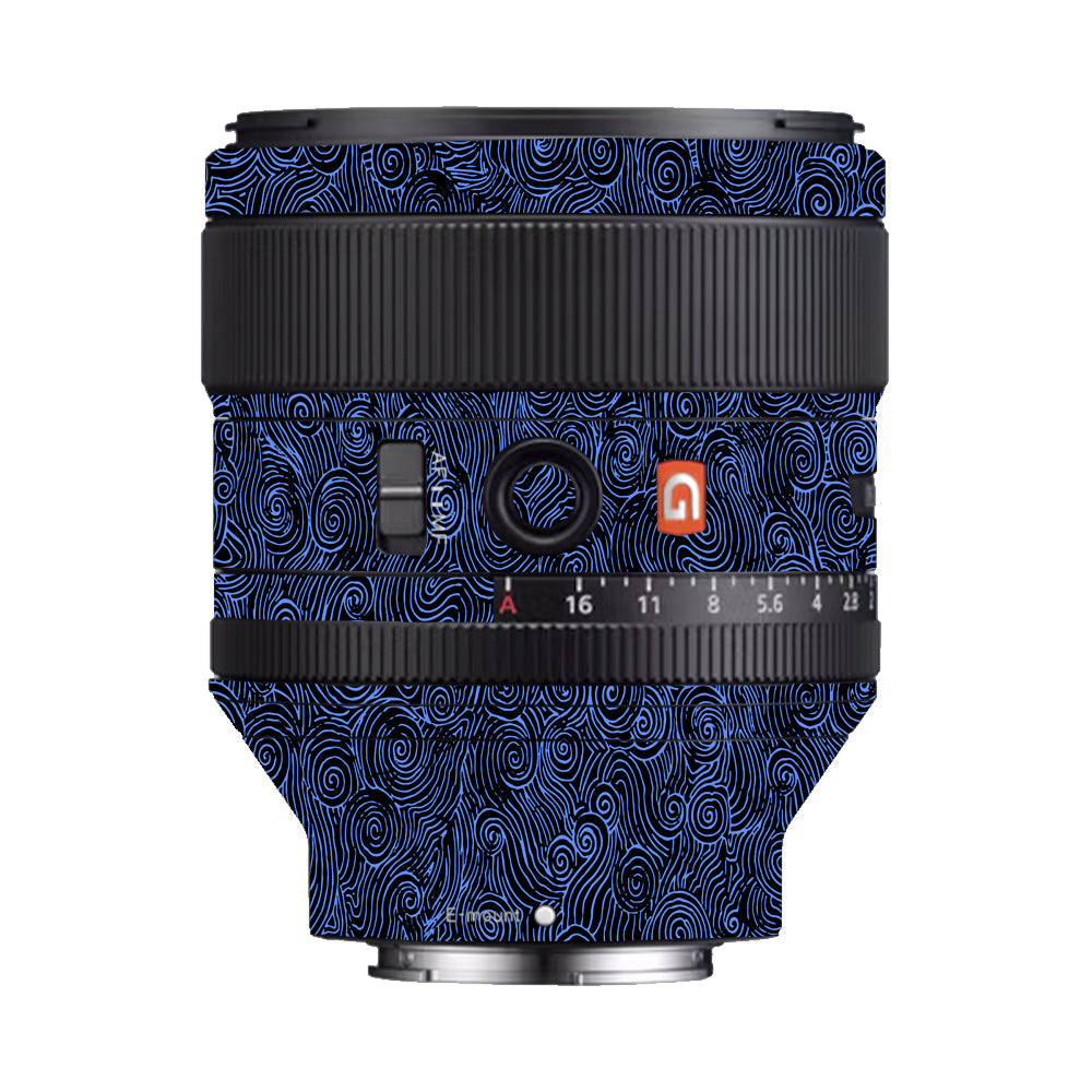 Blue Spirals Sony FE 85mm f/1.4 GM Camera Lens Skin