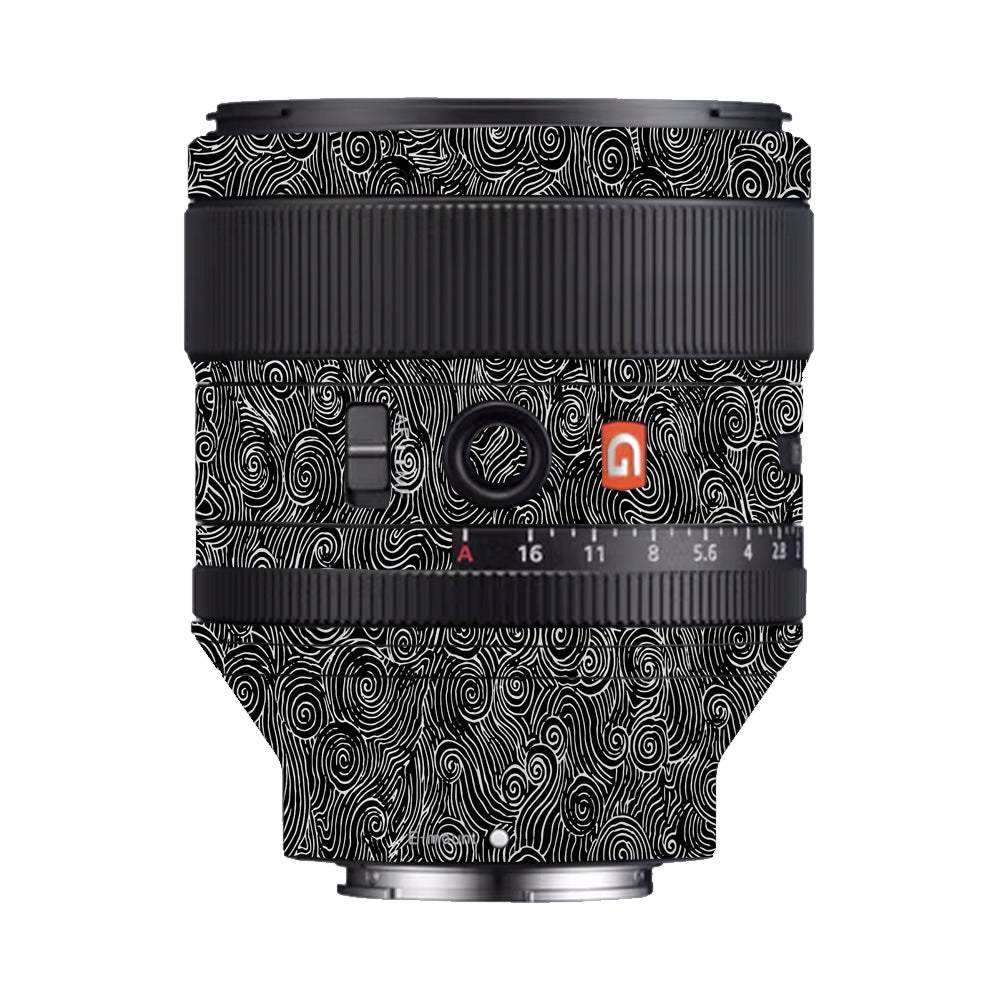 White Spirals Sony FE 85mm f/1.4 GM Camera Lens Skin