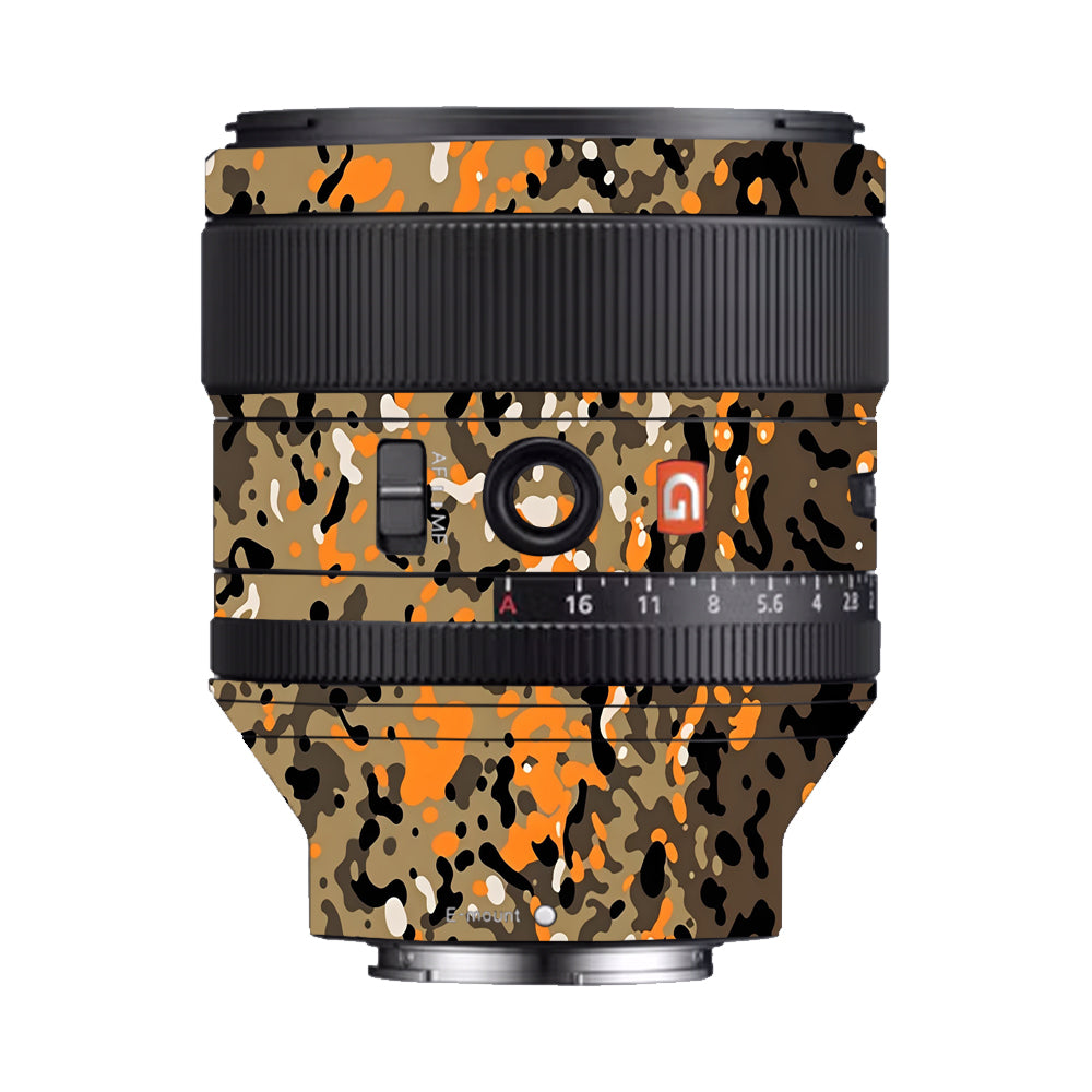 Orange Brown Spot Sony 85mm 1.4 Camera Lens Skin