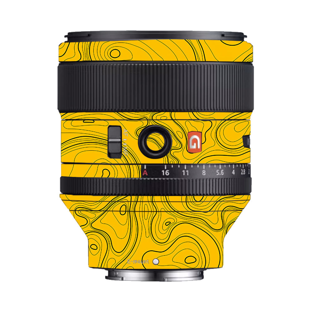Topographic Map Pattern Sony FE 85mm f/1.4 GM Camera Lens Skin