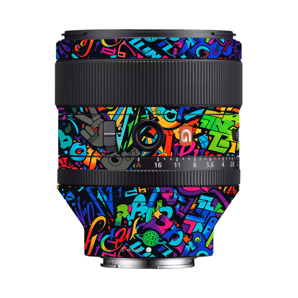 Colorful Urban Street Art Lettering Sony FE 85mm f/1.4 GM Camera Lens Skin