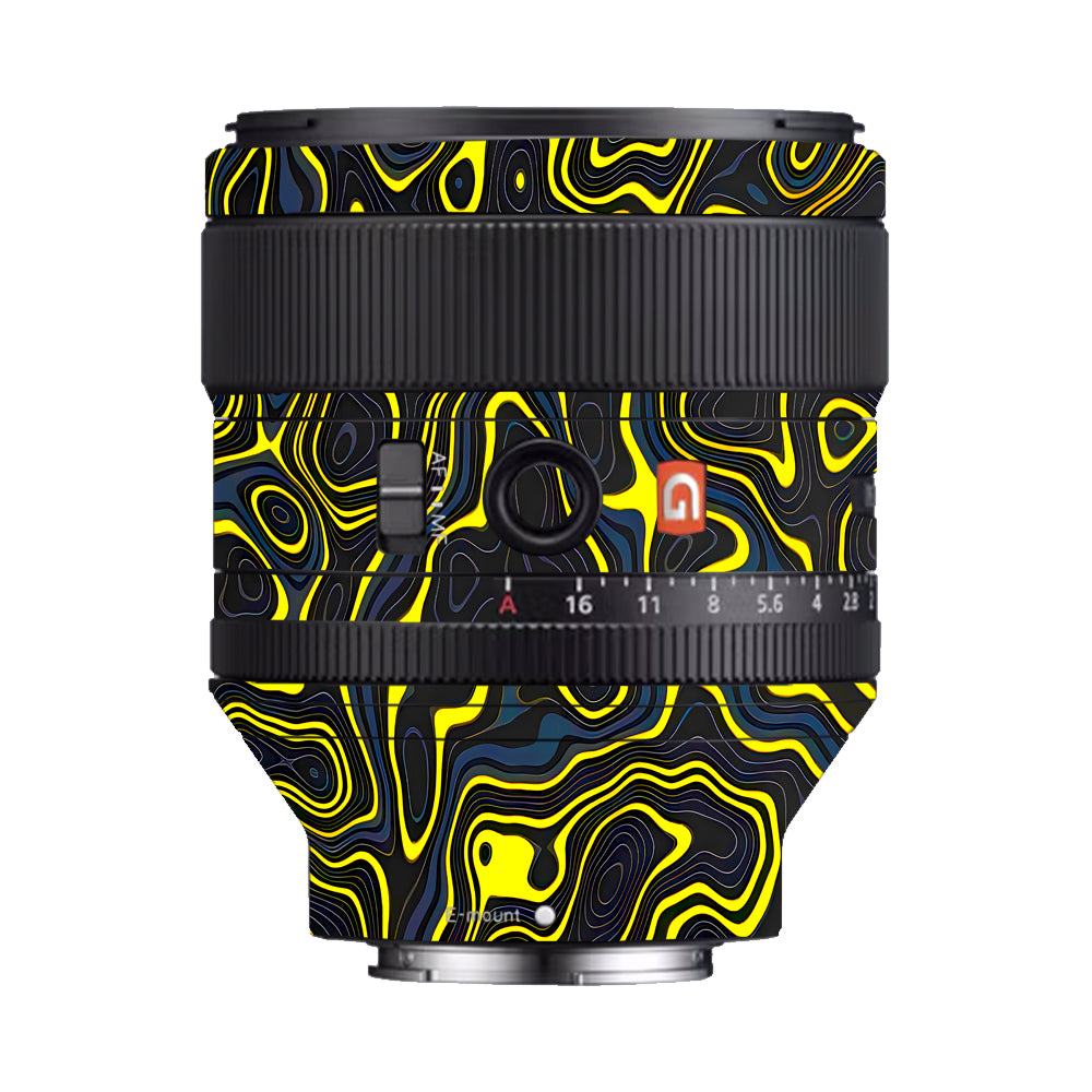 Neon Lava Contours Sony FE 85mm f/1.4 GM Camera Lens Skin