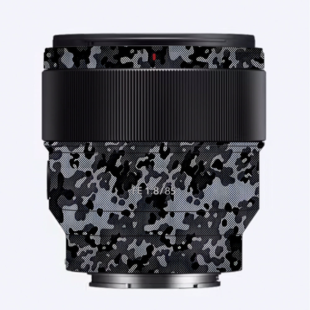 Stealth Grey Camo Sony FE 85mm f/1.8 Camera Lens Skin