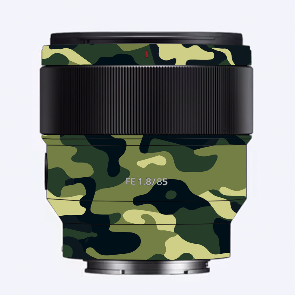 Forest Green Camo Sony FE 85mm f/1.8 Camera Lens Skin