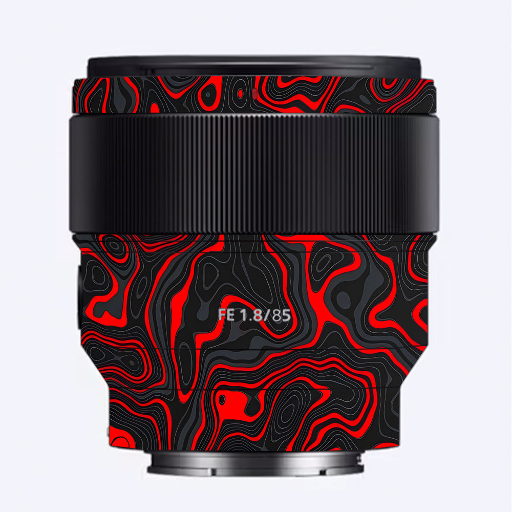 Crimson Waves Sony FE 85mm f/1.8 Camera Lens Skin