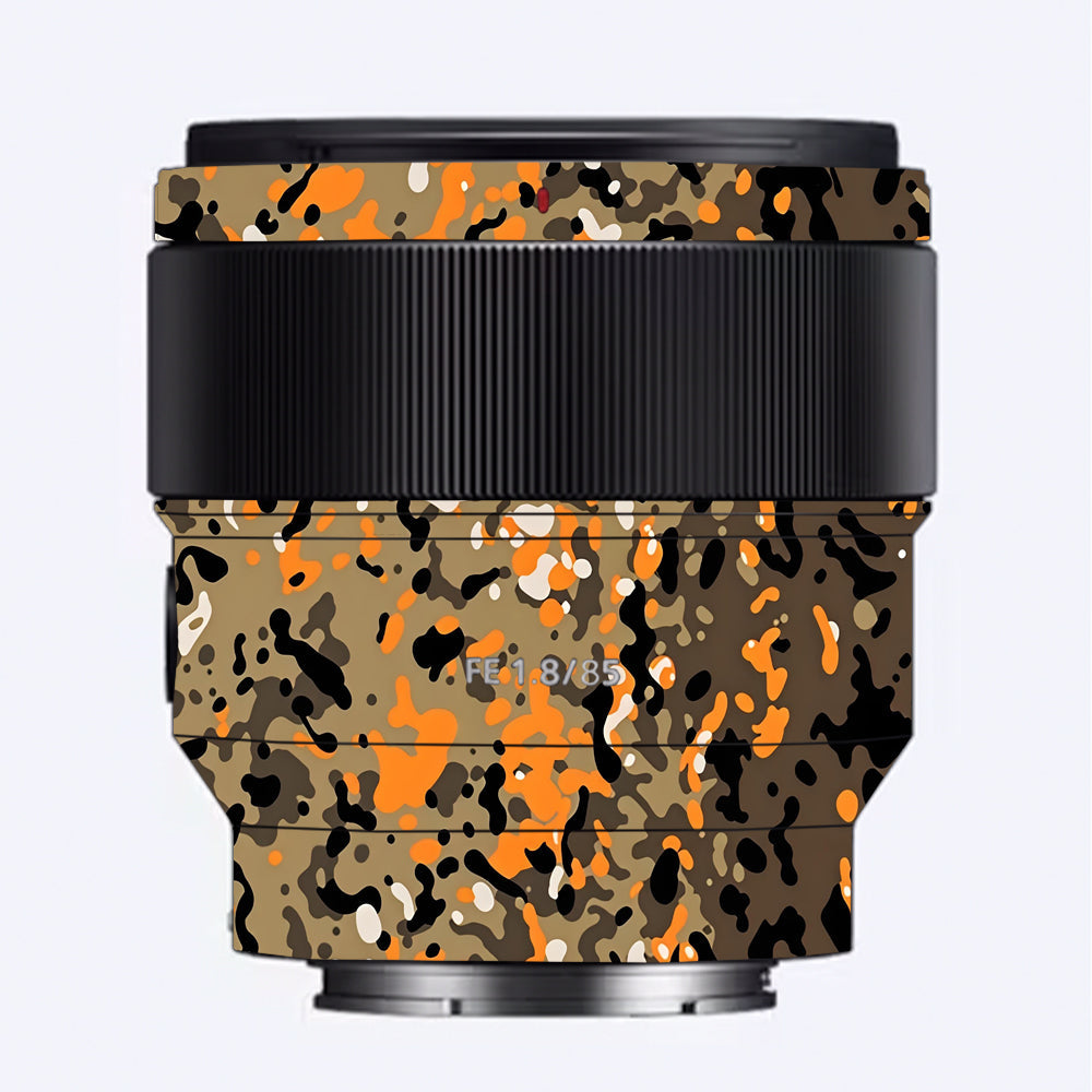 Orange Brown Spot Sony 85mm 1.8 Camera Lens Skin