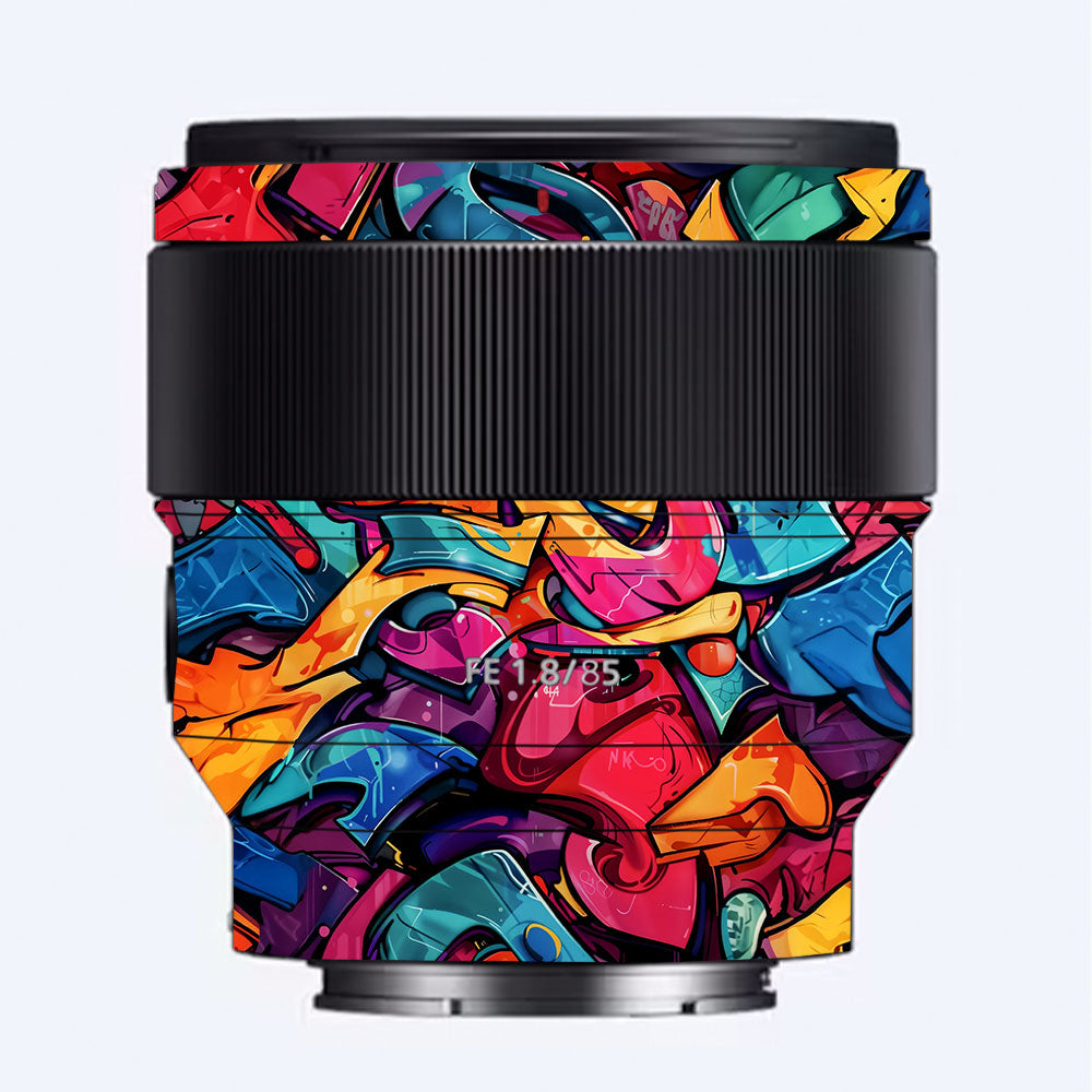 Urban Graffiti Explosion Sony FE 85mm f/1.8 Camera Lens Skin