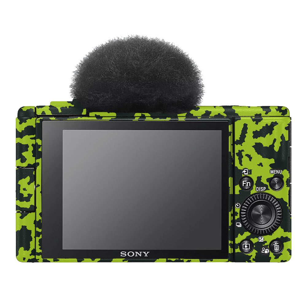 Neon Green Splatter Sony ZV-1F Camera Skins