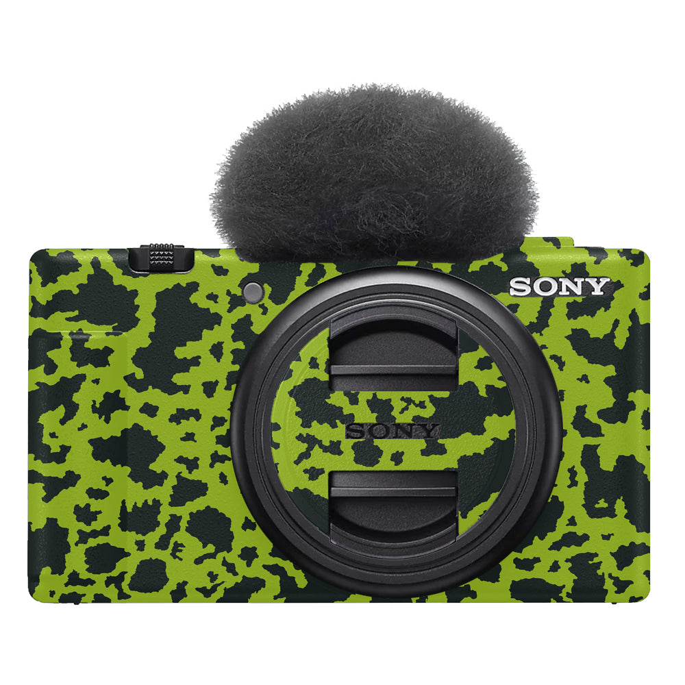 Neon Green Splatter Sony ZV-1F Camera Skins