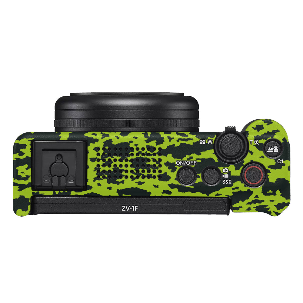 Neon Green Splatter Sony ZV-1F Camera Skins