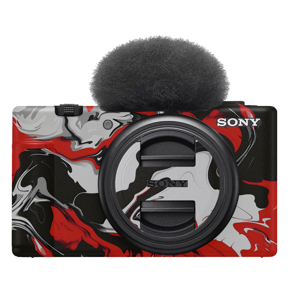 Scarlet and White Motion Sony ZV-1F Camera Skins