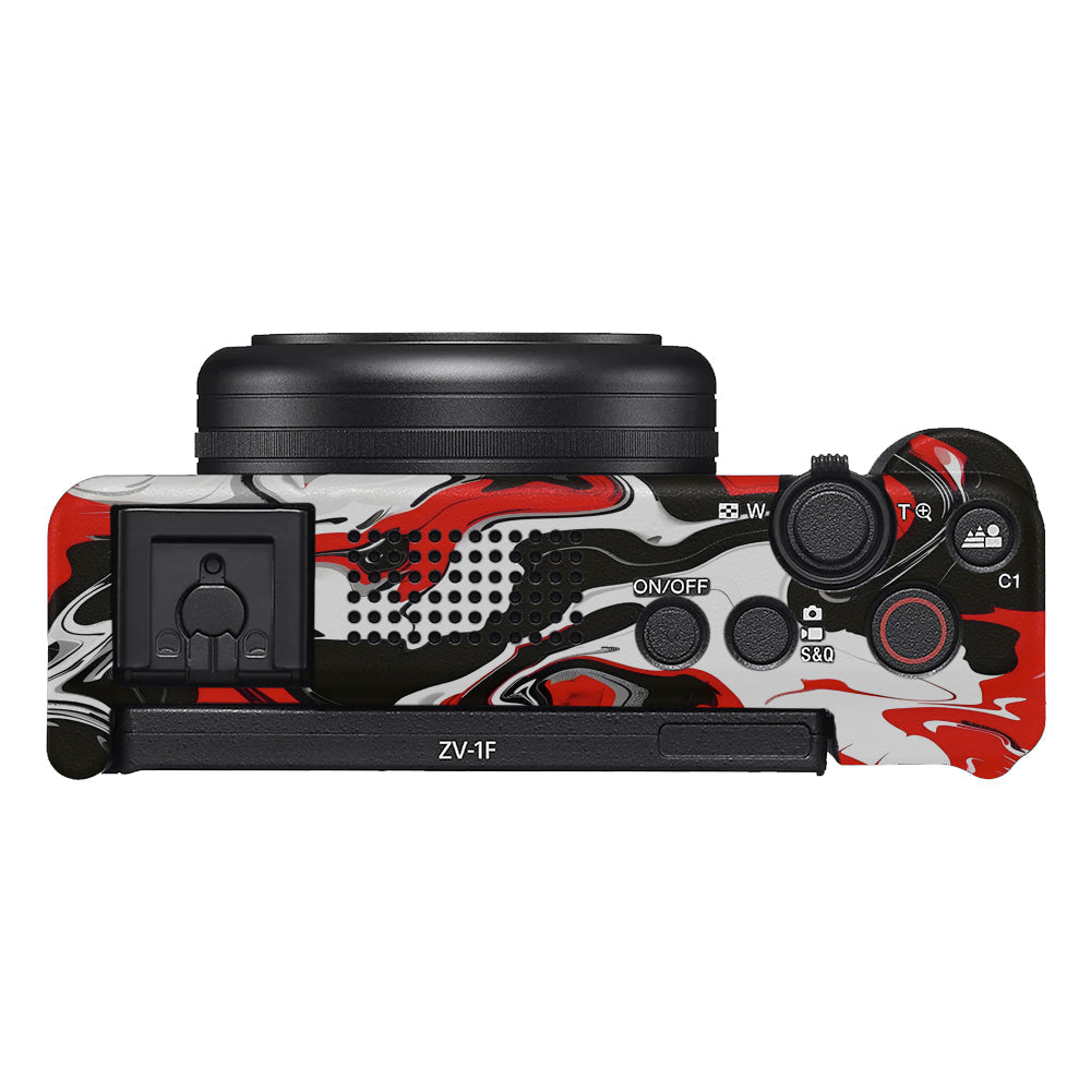 Scarlet and White Motion Sony ZV-1F Camera Skins