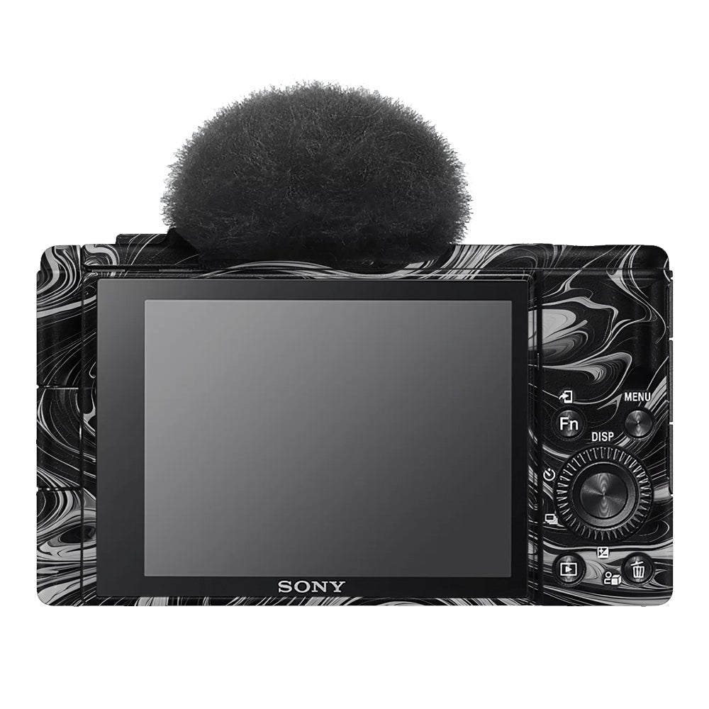 Black and White Marble Sony ZV-1F Camera Skins