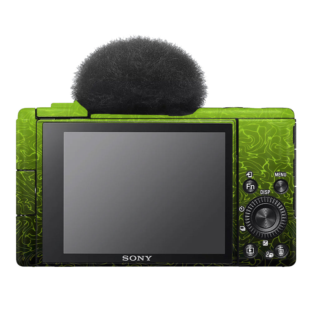 Lime Yellow to Black Gradient Sony ZV-1F Camera Skins