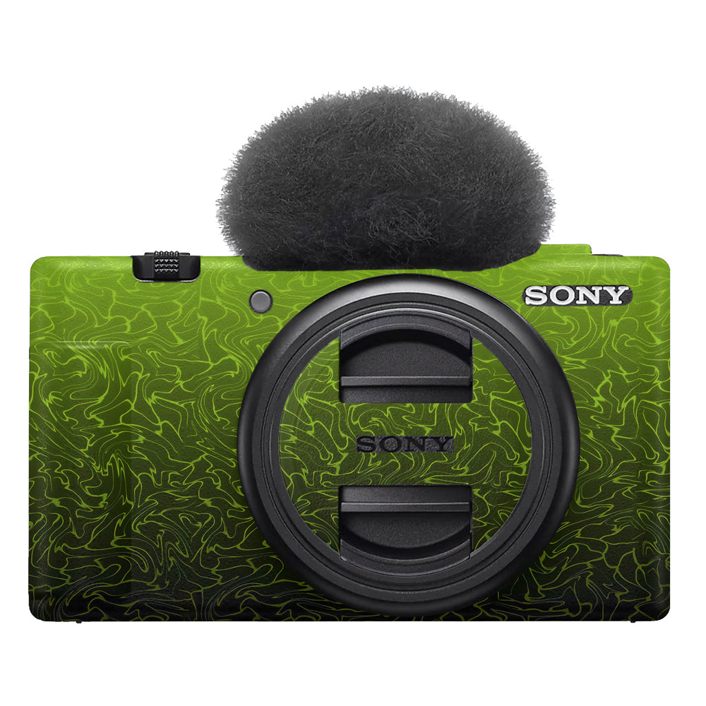 Lime Yellow to Black Gradient Sony ZV-1F Camera Skins