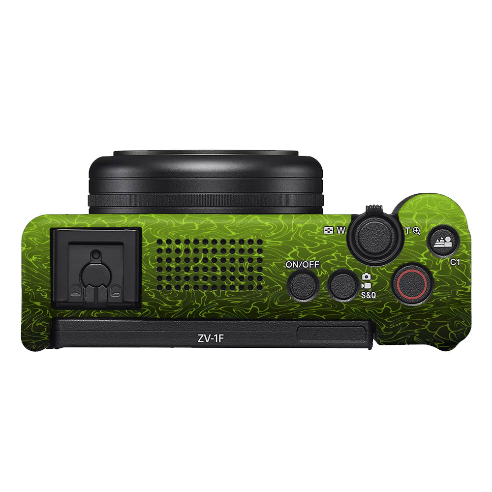 Lime Yellow to Black Gradient Sony ZV-1F Camera Skins