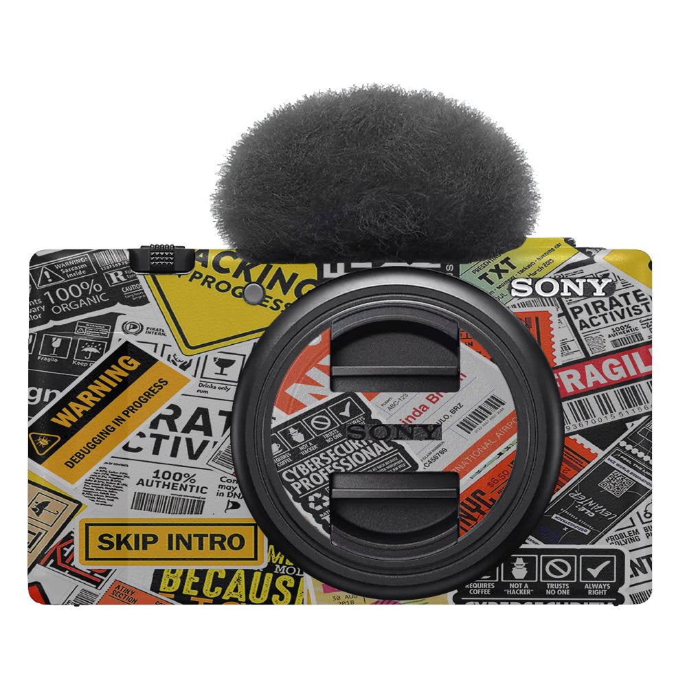 Tech Aesthetic Sticker Collage Sony ZV-1F Camera Skins