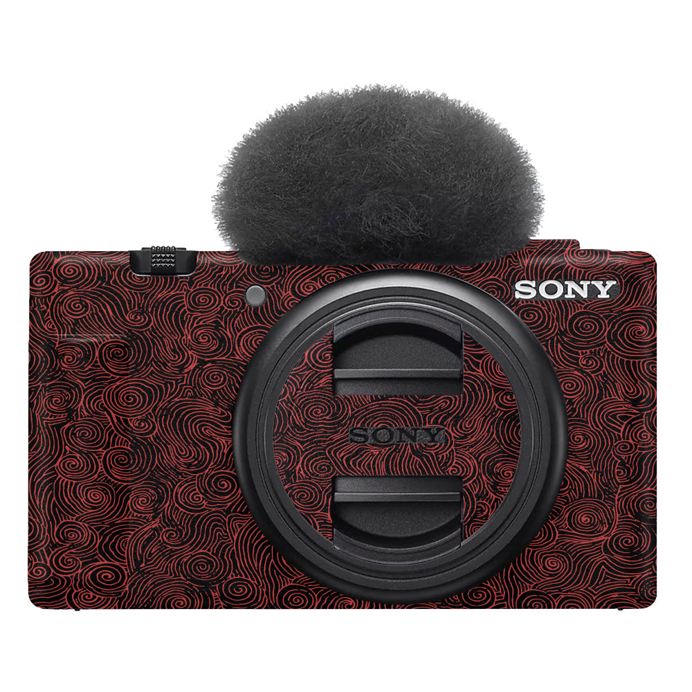 Red Spirals Sony ZV-1F Camera Skins