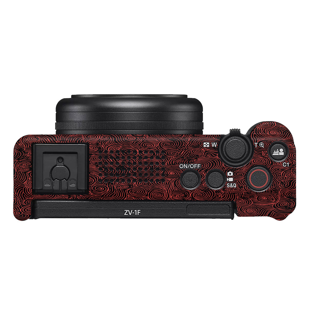 Red Spirals Sony ZV-1F Camera Skins