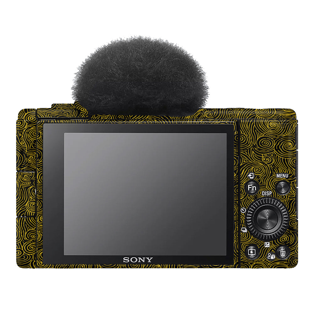Yellow Spirals Sony ZV-1F Camera Skins