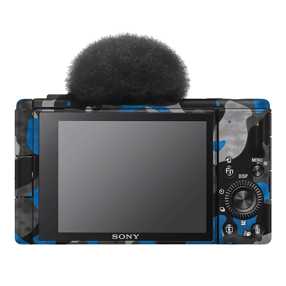 Blue Grey Camo Sony ZV-1F Camera Skins