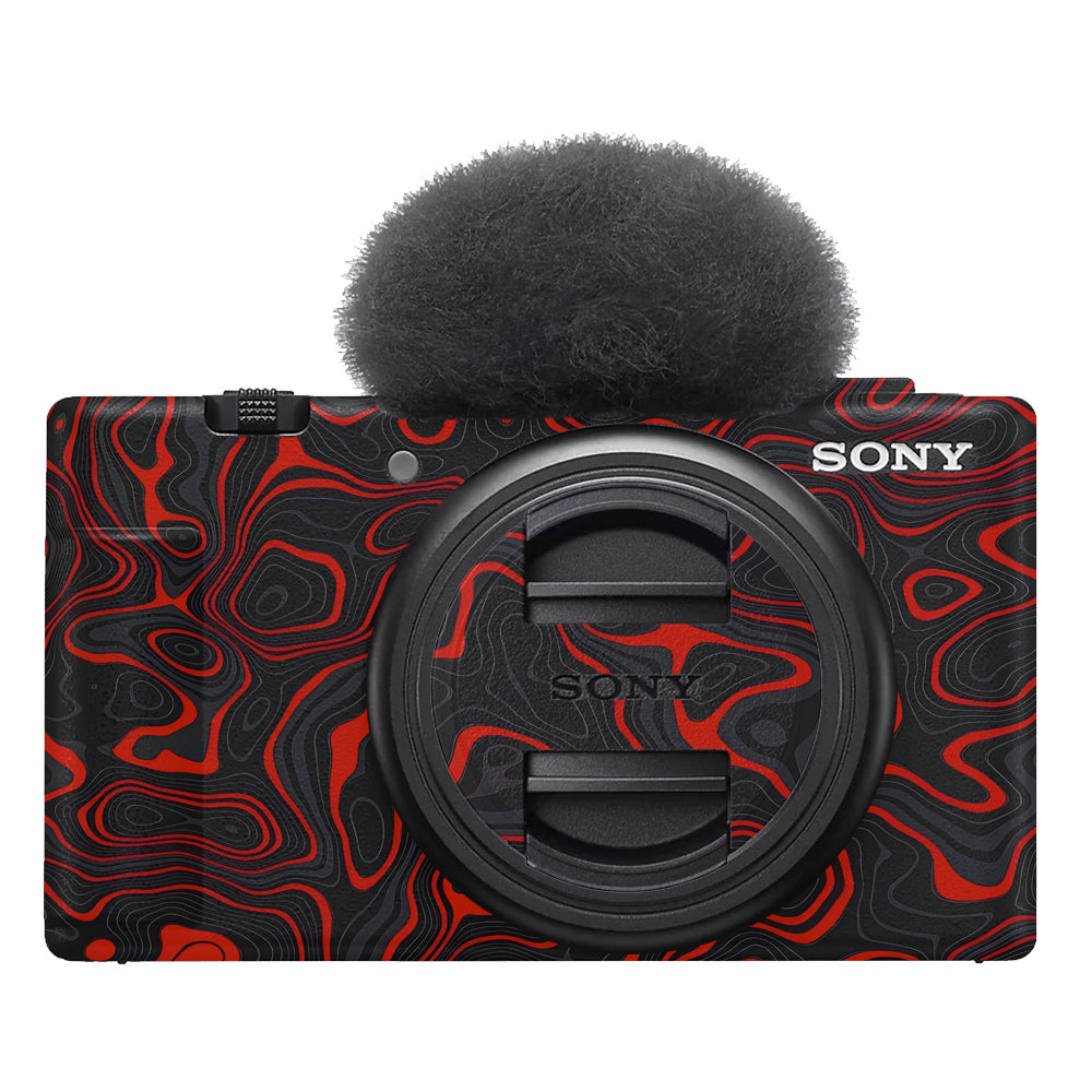 Crimson Waves Sony ZV-1F Camera Skins