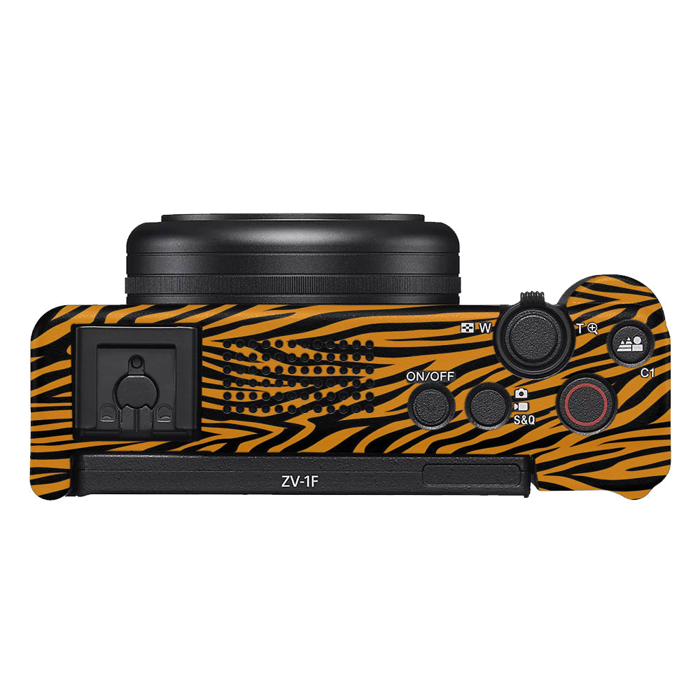 Zebra Gold Pattern Sony ZV-1F Camera Skins